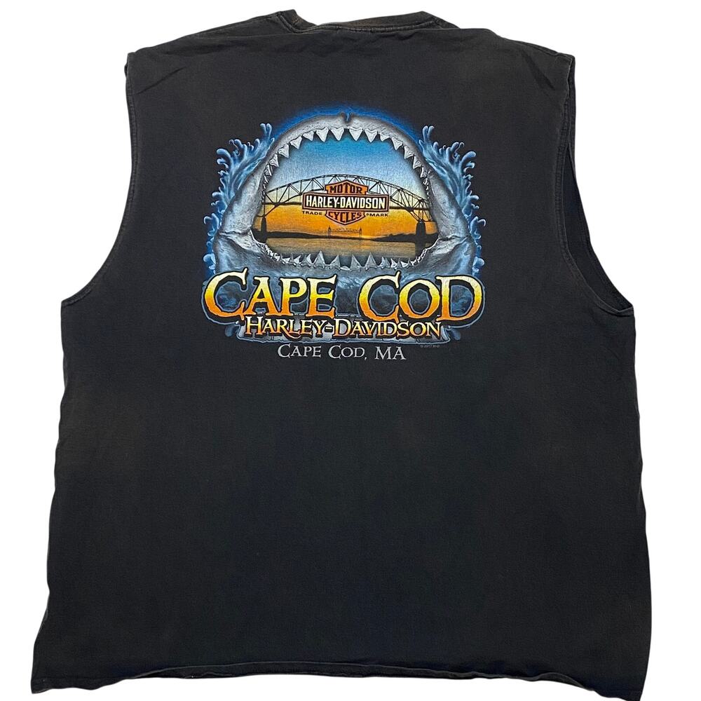 Harley-Davidson Cape Cod Tank Top Shark Teeth Cape Cod MA Bourne Bridge 3XL